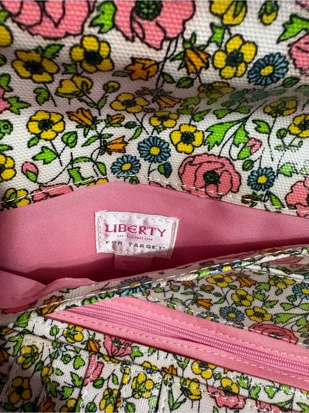 Liberty of London Floral Kiss-Lock Wallet in Pink, Yellow & Green